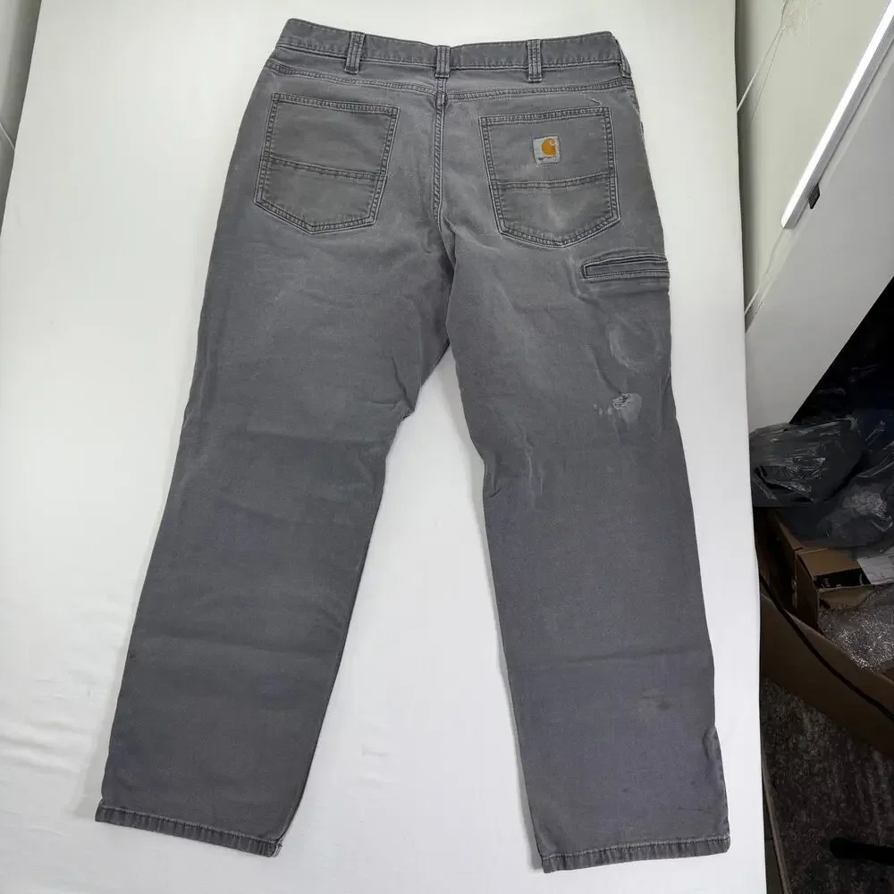 Carhartt Relaxed Straight Workwear Canvas Pants Men's 36x30 Dark Grey 102517 039